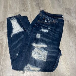 Frayed jeans